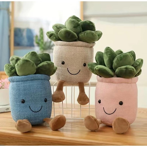 Mother Hustler Other - Succulent Plush Smile Face Table Top Decor
